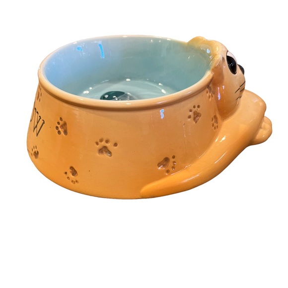 Vintage Cat Food/Water Dish Ceramic, Retro - Picture 2 of 6